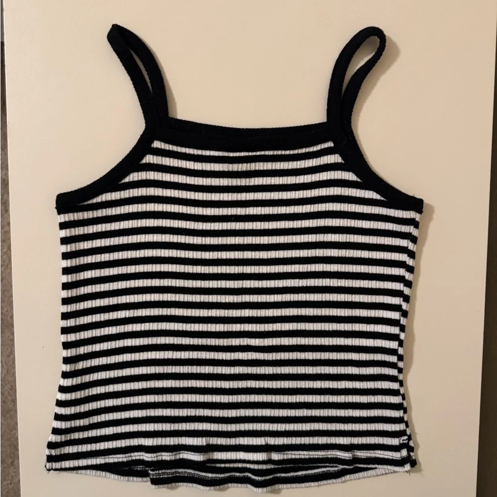 Old Navy Girls  Black and White Striped Camisole